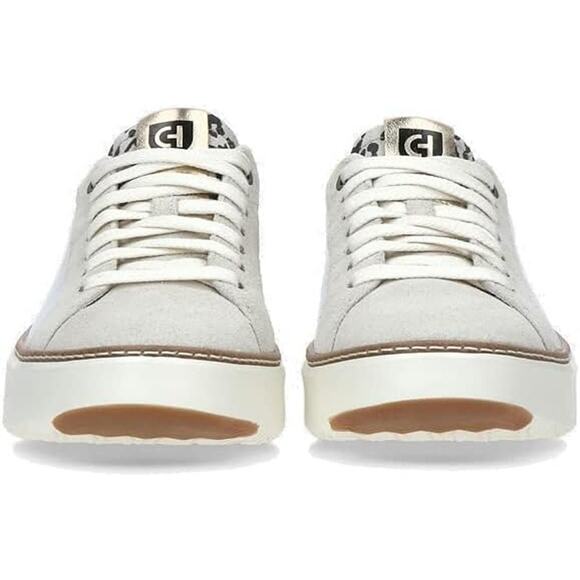 NWT Cole Haan Women Grandprø Topspin Sneakers, White/Leo Print-Size 10 - Picture 5 of 6